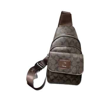 Geantă de piept pentru bărbați PU, impermeabilă, căptușeală poliester, utilizare zilnică