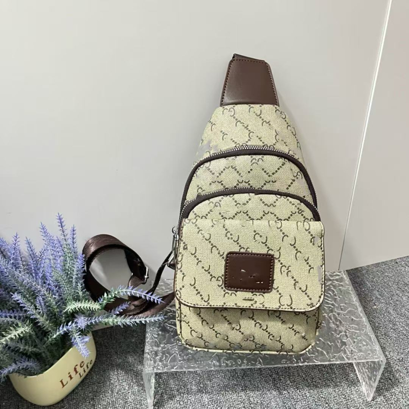 Geantă de piept pentru bărbați PU, impermeabilă, căptușeală poliester, utilizare zilnică