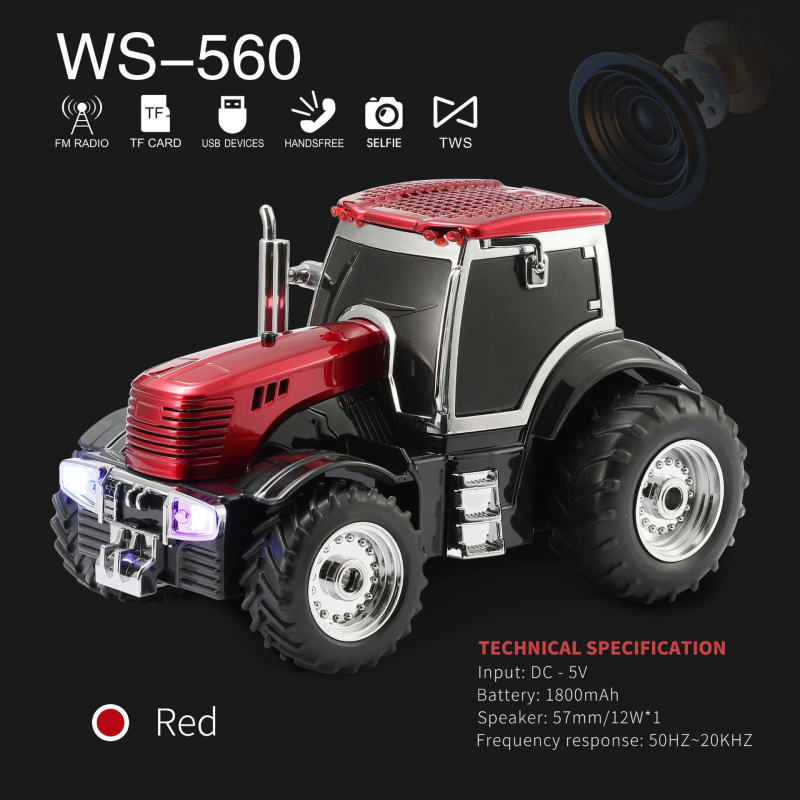 WSTER Difuzor Bluetooth Mini pentru Model de Mașină cu Difuzoare Duale, 8W, Baterie încorporată 1200–2000mAh, 60Hz–15kHz, Bluetooth 5.3