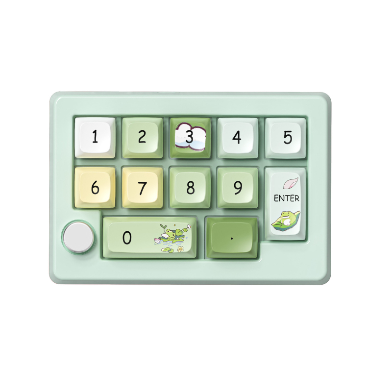 Bežični gaming mehanički numerički keypad s tri načina rada, do 87 tipki, RGB pozadinsko osvjetljenje, zeleni prekidač, USB priključak