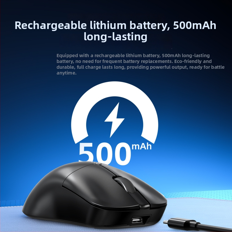 PAW3311 jutiklio RGB žaidimų pelė, 5600dpi, Bluetooth/USB ryšys, 10m veikimo atstumas, 54g svoris, 1,2m įkrovimo kabelis įtrauktas