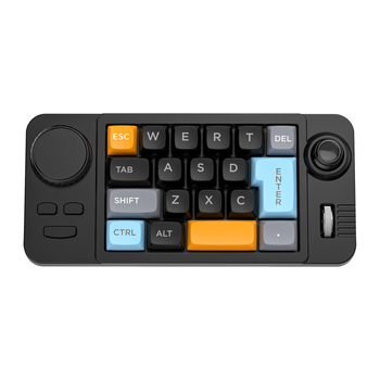 Žičana gaming tipkovnica s joystickem od 19 tipki, dvostruka kotačić za pomicanje, RGB pozadinsko osvjetljenje, hot-swappable prekidači
