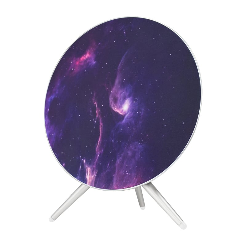 Zvučnik Bluetooth u obliku UFO-a sa ugrađenom baterijom, 80W, 3 zvučnika, Bluetooth 5.3, IPX5 vodootporan, 6000mAh — prijenosni zvučnik za stol i vanjsku upotrebu uz nosač