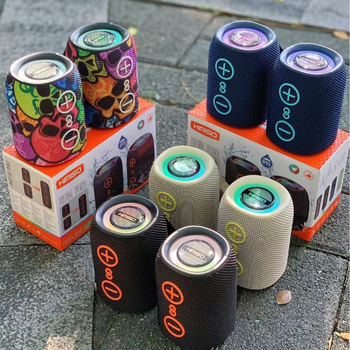 Difuzor Bluetooth cilindric portabil cu două unități, 20W, IPX5, Bluetooth 5.3, rază de acțiune până la 10 m, alimentare USB, baterie încorporată de 300–500 mAh