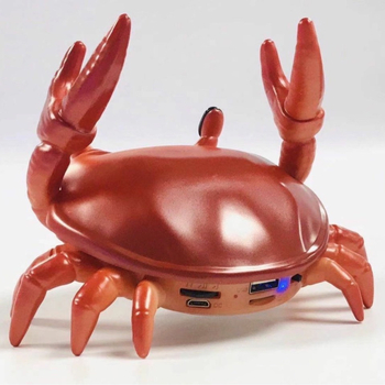 Boxă Bluetooth de birou în formă de crab, baterie încorporată, 5W, Bluetooth 5.0, 20Hz-20kHz, rază de 10 m