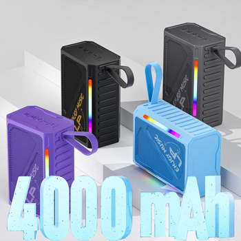 Bluetooth zvučnik, kompaktan ali snažan bas, za vanjsku i unutarnju upotrebu, mini prijenosni s integriranom baterijom (Bluetooth 5.3, 10W, 4000–6000 mAh, 100 Hz–20 kHz, SNR ≥95 dB)