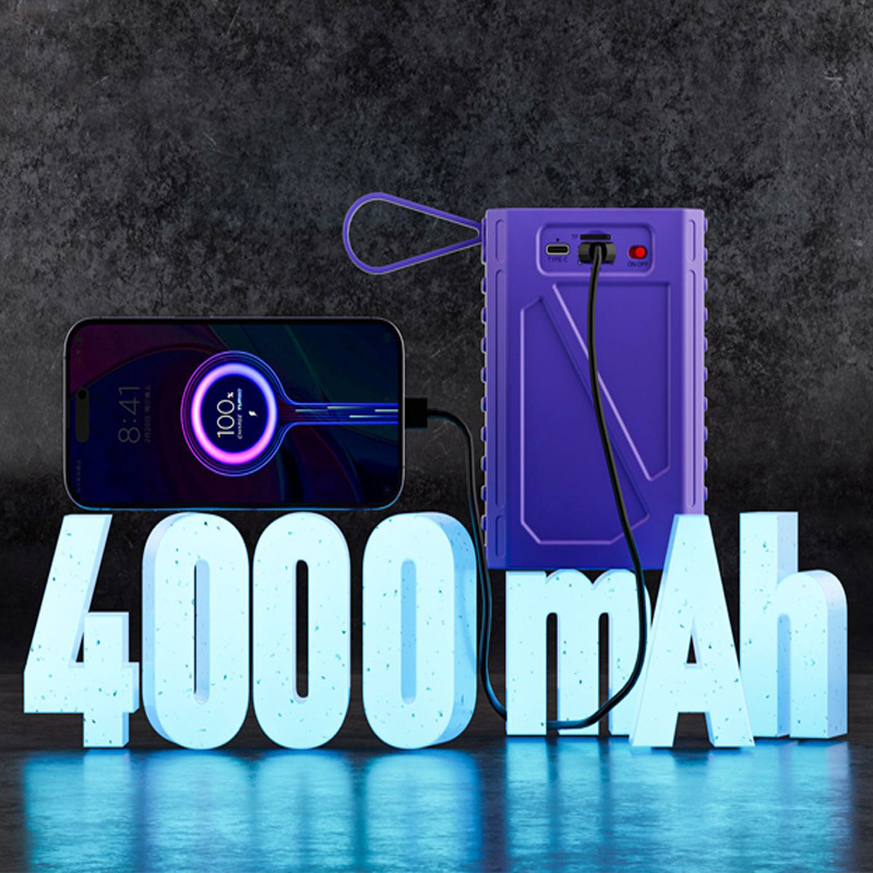 Bluetooth zvučnik, kompaktan ali snažan bas, za vanjsku i unutarnju upotrebu, mini prijenosni s integriranom baterijom (Bluetooth 5.3, 10W, 4000–6000 mAh, 100 Hz–20 kHz, SNR ≥95 dB)