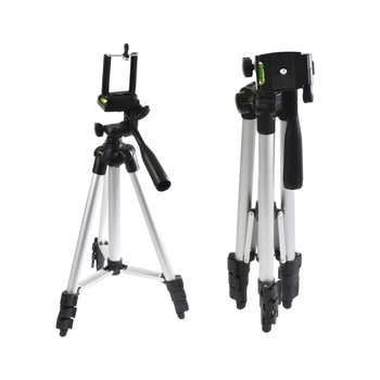 Tripod din aliaj de aluminiu 3110 cu PTZ tridimensional pentru telefon mobil, aparat foto digital și proiector - 4 secțiuni, capacitate de încărcare 3 kg