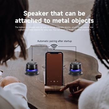 AI prijevodni magnetski Bluetooth mini zvučnik – 3W, 100 Hz–20 kHz, SNR ≥70 dB, Bluetooth 5.3, ugrađena baterija 300–500 mAh