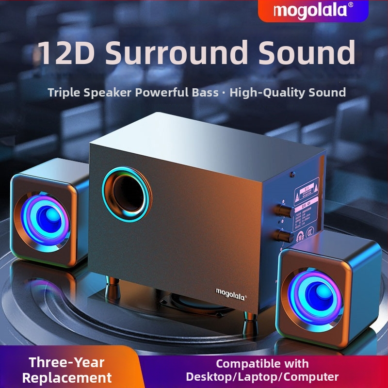 Aktív subwoofer pre stolné počítačové reproduktory 2.1 Bluetooth USB Audio