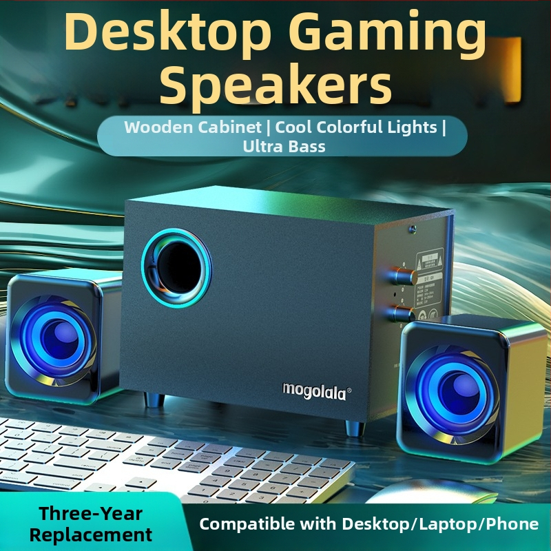 Aktív subwoofer pre stolné počítačové reproduktory 2.1 Bluetooth USB Audio