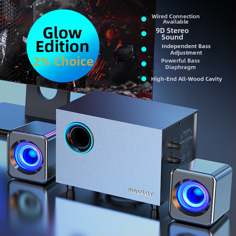 Aktív subwoofer pre stolné počítačové reproduktory 2.1 Bluetooth USB Audio