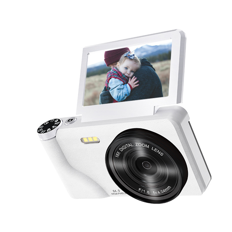 Aparat foto digital cu senzor CCD, 24MP, zoom optic 3x, video 4K, ecran LCD rotativ de 3,0 inch