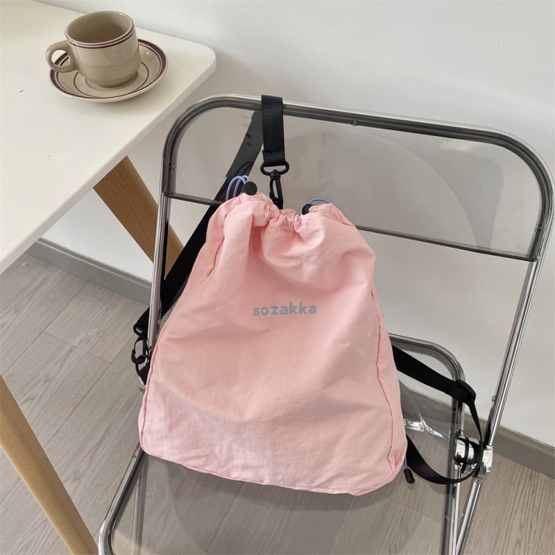 Lagana šnurkovita ruksak – Unisex, Rekreacijska putovanja, Poliester, Mladi kampus stil, Pogodan za spremanje (Unisex; Rekreacijska putovanja; Poliester; Mladi kampus stil; Pogodan za spremanje)