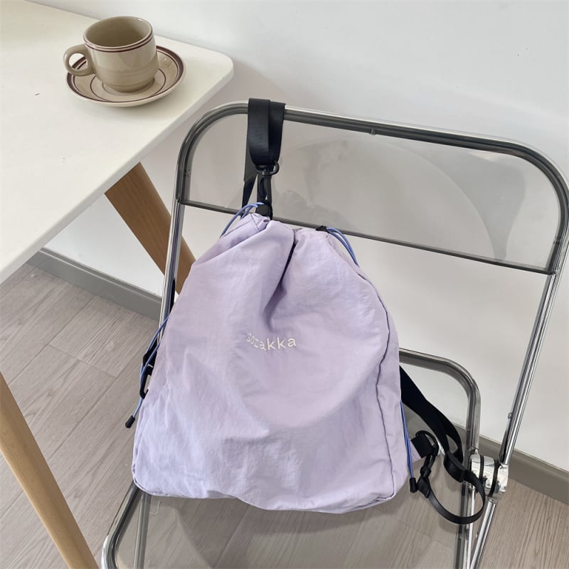 Lagana šnurkovita ruksak – Unisex, Rekreacijska putovanja, Poliester, Mladi kampus stil, Pogodan za spremanje (Unisex; Rekreacijska putovanja; Poliester; Mladi kampus stil; Pogodan za spremanje)