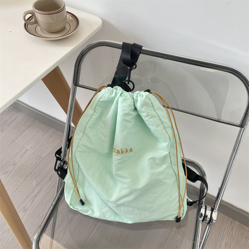 Lagana šnurkovita ruksak – Unisex, Rekreacijska putovanja, Poliester, Mladi kampus stil, Pogodan za spremanje (Unisex; Rekreacijska putovanja; Poliester; Mladi kampus stil; Pogodan za spremanje)