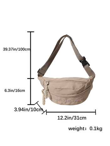 Torba na prsa u šumskom stilu: vanjska od najlona, podstava od poliestera, zatvarač, džep za mobitel, trodimenzionalni oblik