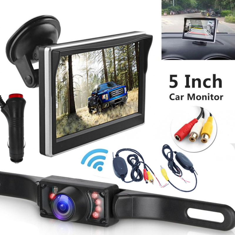 Display de mers în marșarier pentru vehicul, TFT-LCD, 800x480, Compatibilitate universală