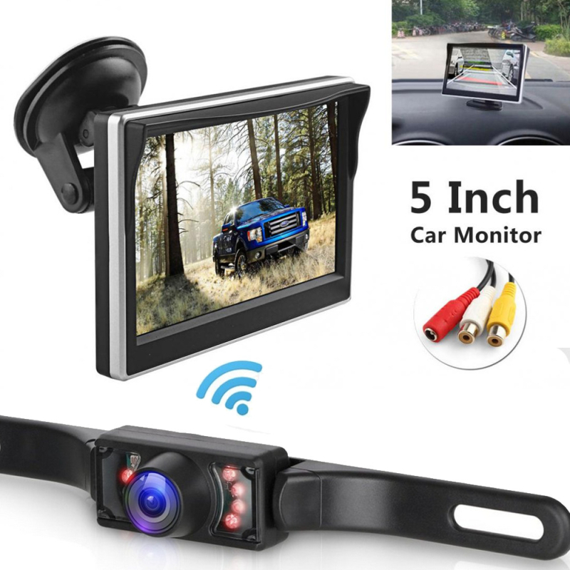 Display de mers în marșarier pentru vehicul, TFT-LCD, 800x480, Compatibilitate universală