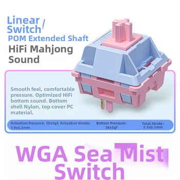 Lineárny/segmentový padací hriadeľ pre mechanickú klávesnicu – predĺžené telo osi, PC materiál, káblové pripojenie, bez podsvietenia, značka Silver Carving, možnosť prispôsobenia