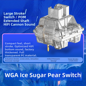Lineárny/segmentový padací hriadeľ pre mechanickú klávesnicu – predĺžené telo osi, PC materiál, káblové pripojenie, bez podsvietenia, značka Silver Carving, možnosť prispôsobenia