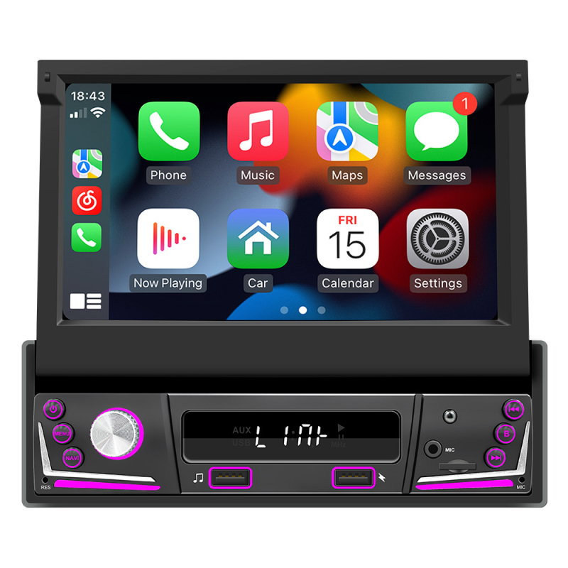 Automobilski Android GPS navigacijski sustav s bežičnim CarPlay i Bluetoothom, TFT zaslon, napajanje 12V DC, snaga 60W×4, univerzalna kompatibilnost