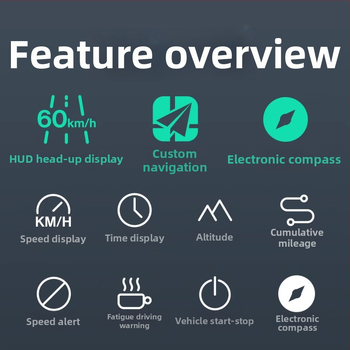 Yuzawa aukštos kokybės HUD Head-Up ekranas su Mijia App ryšiu