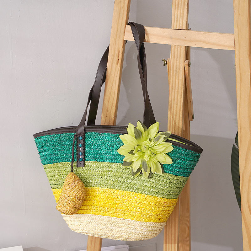 Salmu pīta soma, pilsētas vienkāršais stils, apaļas spaiņa formas soma, atvērta kabata, vasara 2021