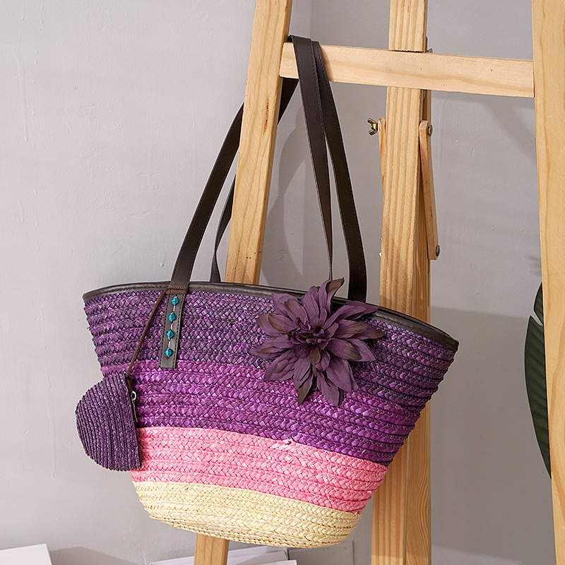 Salmu pīta soma, pilsētas vienkāršais stils, apaļas spaiņa formas soma, atvērta kabata, vasara 2021