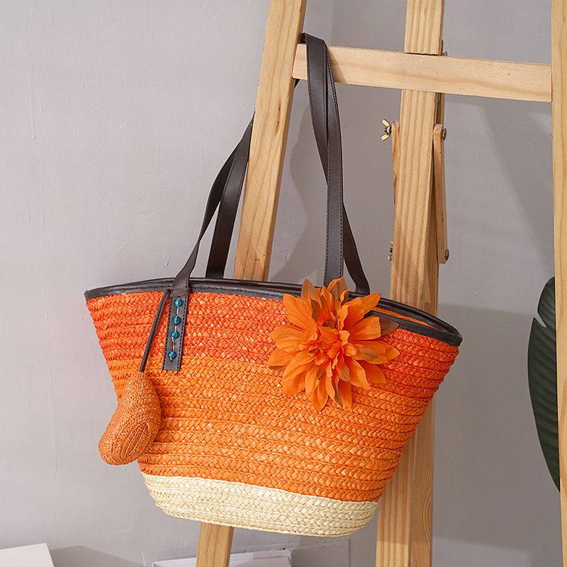 Salmu pīta soma, pilsētas vienkāršais stils, apaļas spaiņa formas soma, atvērta kabata, vasara 2021