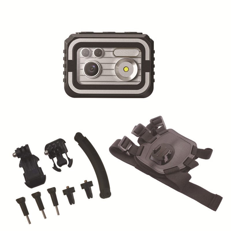 Cameră de acțiune pentru hamul de animale de companie - Rezistentă la apă, ecran de 1,47 inch, 2MP, Wi-Fi, înregistrare video și fotografii