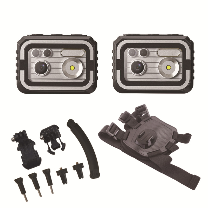 Cameră de acțiune pentru hamul de animale de companie - Rezistentă la apă, ecran de 1,47 inch, 2MP, Wi-Fi, înregistrare video și fotografii