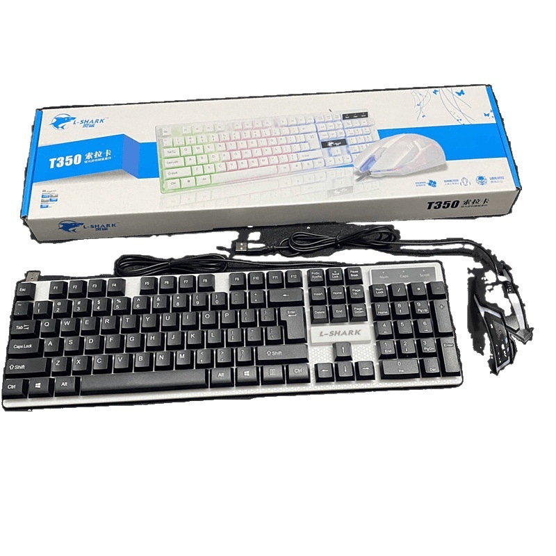 K35 kabelski set tipkovnice i miša s mehaničkim osjećajem, osvjetljenjem, PS/2 priključci za notebook i igre