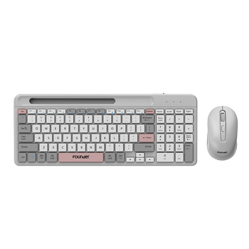 Σετ ασύρματο πληκτρολόγιο και ποντίκι 2-σε-1 — ήσυχη λειτουργία, USB διεπαφές, οπτική ανάλυση 1600dpi, εργονομικός σχεδιασμός, KN500 συμβατό