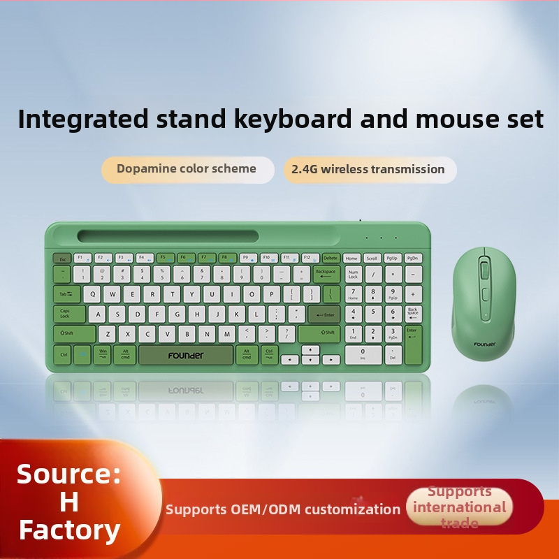 Σετ ασύρματο πληκτρολόγιο και ποντίκι 2-σε-1 — ήσυχη λειτουργία, USB διεπαφές, οπτική ανάλυση 1600dpi, εργονομικός σχεδιασμός, KN500 συμβατό