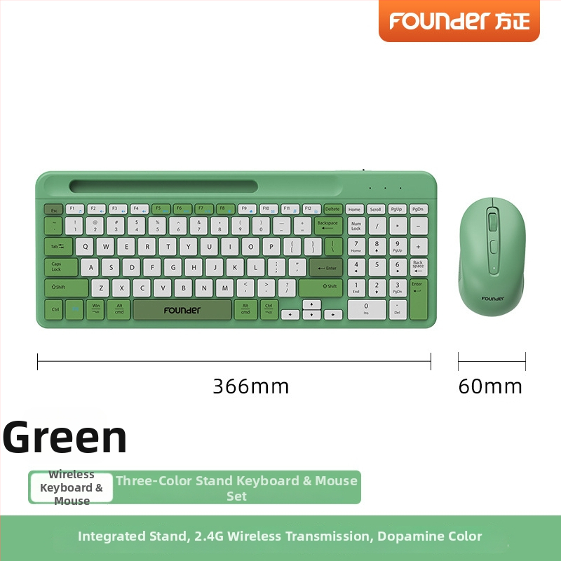 Σετ ασύρματο πληκτρολόγιο και ποντίκι 2-σε-1 — ήσυχη λειτουργία, USB διεπαφές, οπτική ανάλυση 1600dpi, εργονομικός σχεδιασμός, KN500 συμβατό