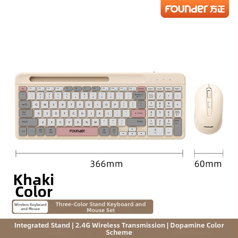 Σετ ασύρματο πληκτρολόγιο και ποντίκι 2-σε-1 — ήσυχη λειτουργία, USB διεπαφές, οπτική ανάλυση 1600dpi, εργονομικός σχεδιασμός, KN500 συμβατό