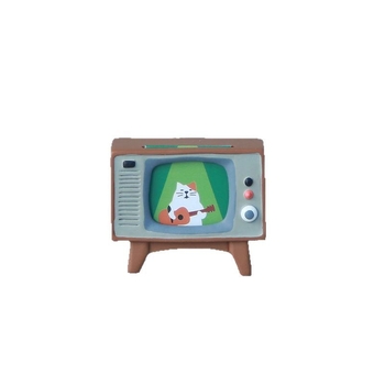 Japanskog stila zakka – mačji TV, mini scenografski rekvizit od smole