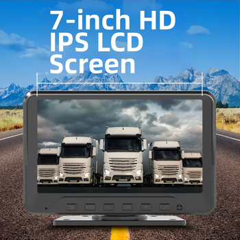 Automobilio atbulinės eigos ekranas — 7 colių IPS ekranas 1024x600, AHD įvestis, HR71 modelis, prietaisų skydelio monitorius