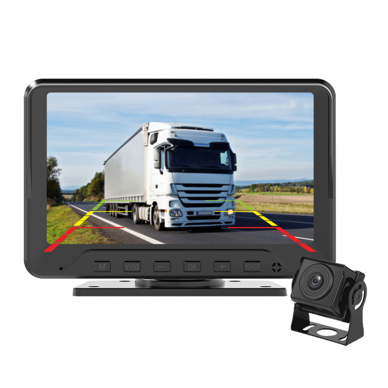 Automobilio atbulinės eigos ekranas — 7 colių IPS ekranas 1024x600, AHD įvestis, HR71 modelis, prietaisų skydelio monitorius