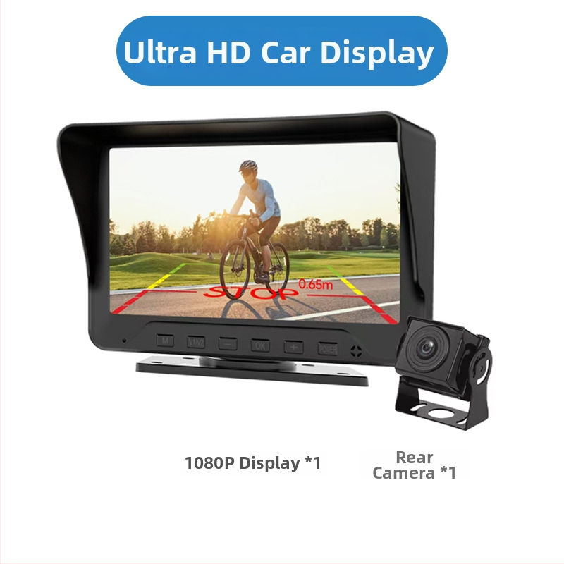 Automobilio atbulinės eigos ekranas — 7 colių IPS ekranas 1024x600, AHD įvestis, HR71 modelis, prietaisų skydelio monitorius