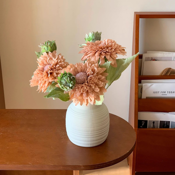 Buchet de floarea-soarelui din mătase - flori artificiale pentru decorul casei, nunți și recuzită foto