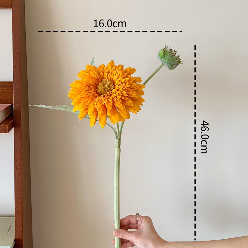 Buchet de floarea-soarelui din mătase - flori artificiale pentru decorul casei, nunți și recuzită foto