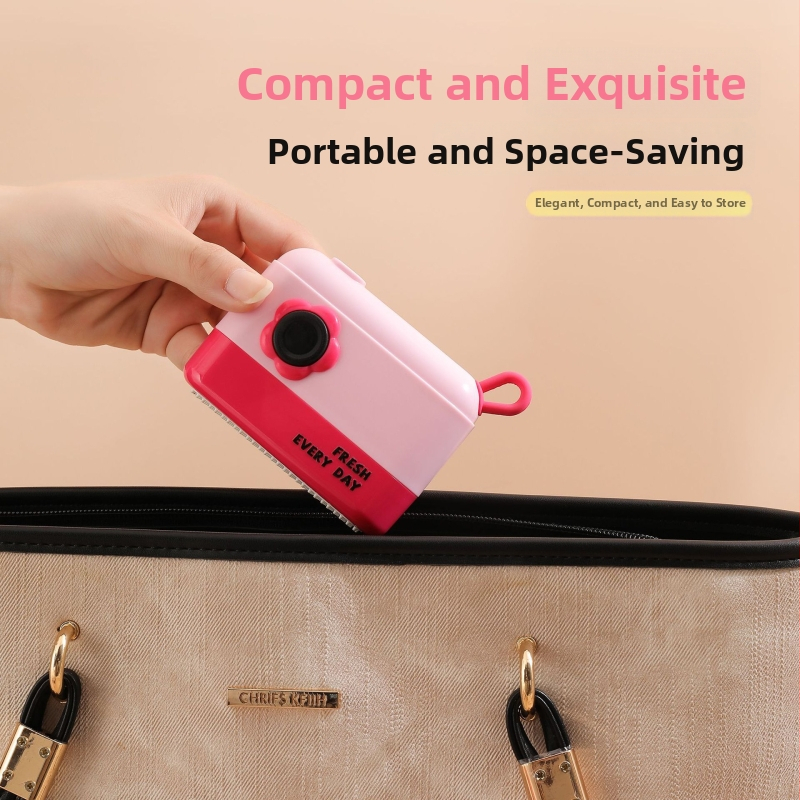 Портативен премахвач на власинки за дрехи с капак, миещ се, ABS/TPR/PVC