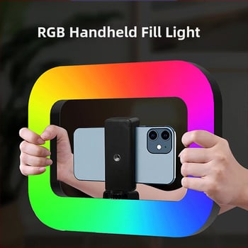 LED φως δακτυλιδιού για συμπληρωτικό φωτισμό - E-30 / E-30RGB, χειροκίνητο, τρεις θερμοκρασίες χρώματος, 2500K–9900K, 5V, για ζωντανές μεταδόσεις, βίντεο και φωτογράφηση σε στούντιο