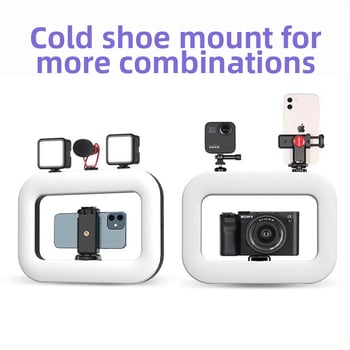 LED φως δακτυλιδιού για συμπληρωτικό φωτισμό - E-30 / E-30RGB, χειροκίνητο, τρεις θερμοκρασίες χρώματος, 2500K–9900K, 5V, για ζωντανές μεταδόσεις, βίντεο και φωτογράφηση σε στούντιο