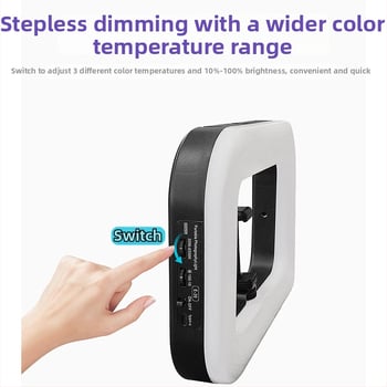 LED φως δακτυλιδιού για συμπληρωτικό φωτισμό - E-30 / E-30RGB, χειροκίνητο, τρεις θερμοκρασίες χρώματος, 2500K–9900K, 5V, για ζωντανές μεταδόσεις, βίντεο και φωτογράφηση σε στούντιο