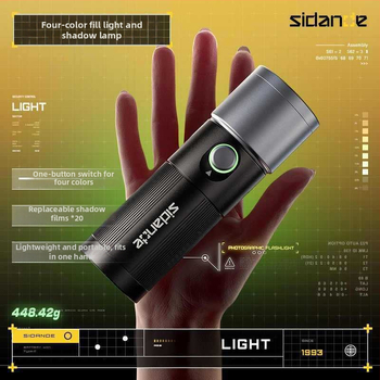 LED φως φωτογράφισης για πορτρέτα και ζωντανή μετάδοση, φορητό με λαβή, 10-50W, 3.7V, ρυθμιζόμενη θερμοκρασία χρώματος 2500-9900K