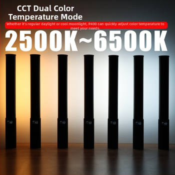 LUXCEO RGB doplnkové svetlo tyč P400 — ručné, prenosné LED svetlo pre fotografovanie, živé vysielanie a vlog, 10W, 5V