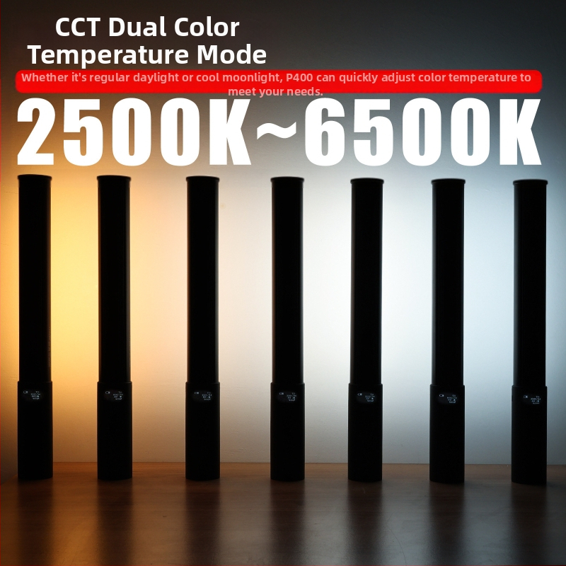 LUXCEO RGB doplnkové svetlo tyč P400 — ručné, prenosné LED svetlo pre fotografovanie, živé vysielanie a vlog, 10W, 5V